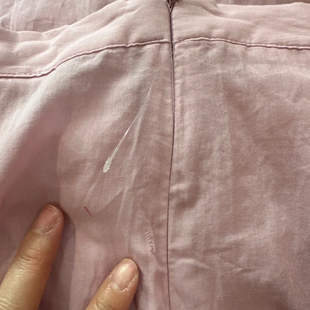 Zara ZW Collection Flared Cotton Midi Skirt Pink Pleated High Waist Flowy Large - Picture 8 of 8
